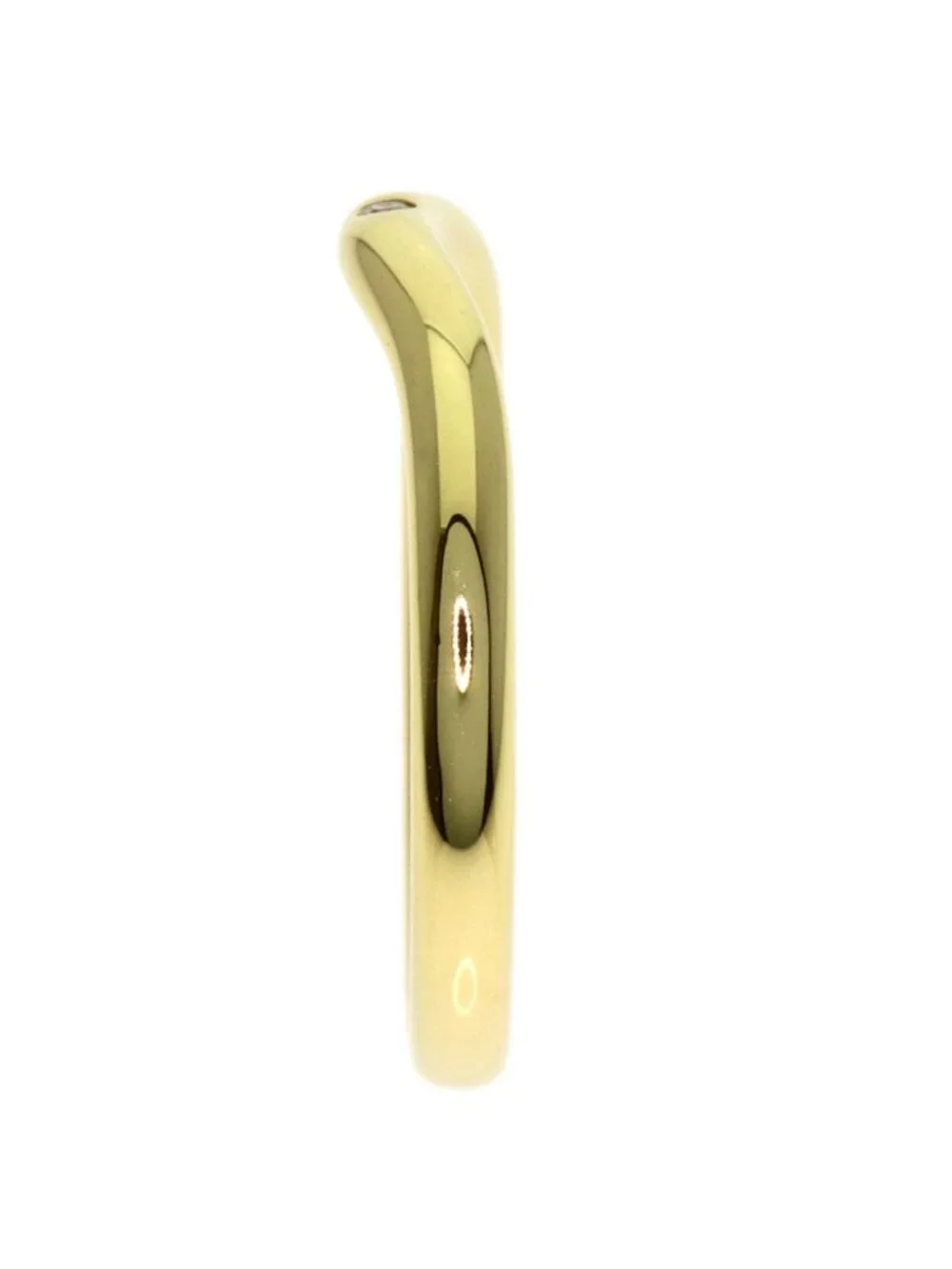 Tiffany & Co Curved Band Diamond Ring 18k Yellow Gold